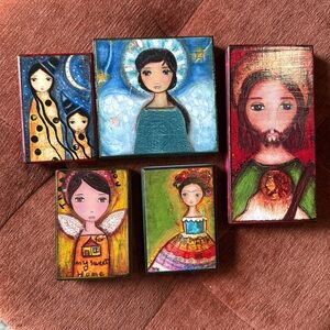 Colorful folk Art-Inspired Decorative wood